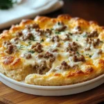 Biscuits and Sausage Gravy Breakfast Pizza