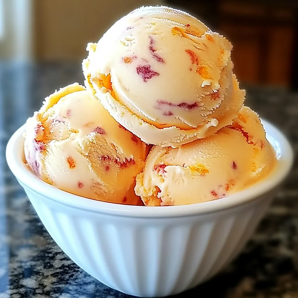 fresh peach ice cream