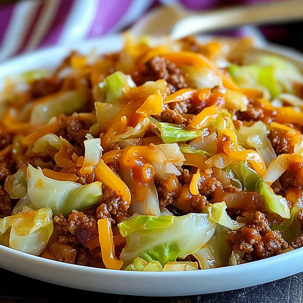 Healthy Chinese Ground Beef & Cabbage Stir Fry