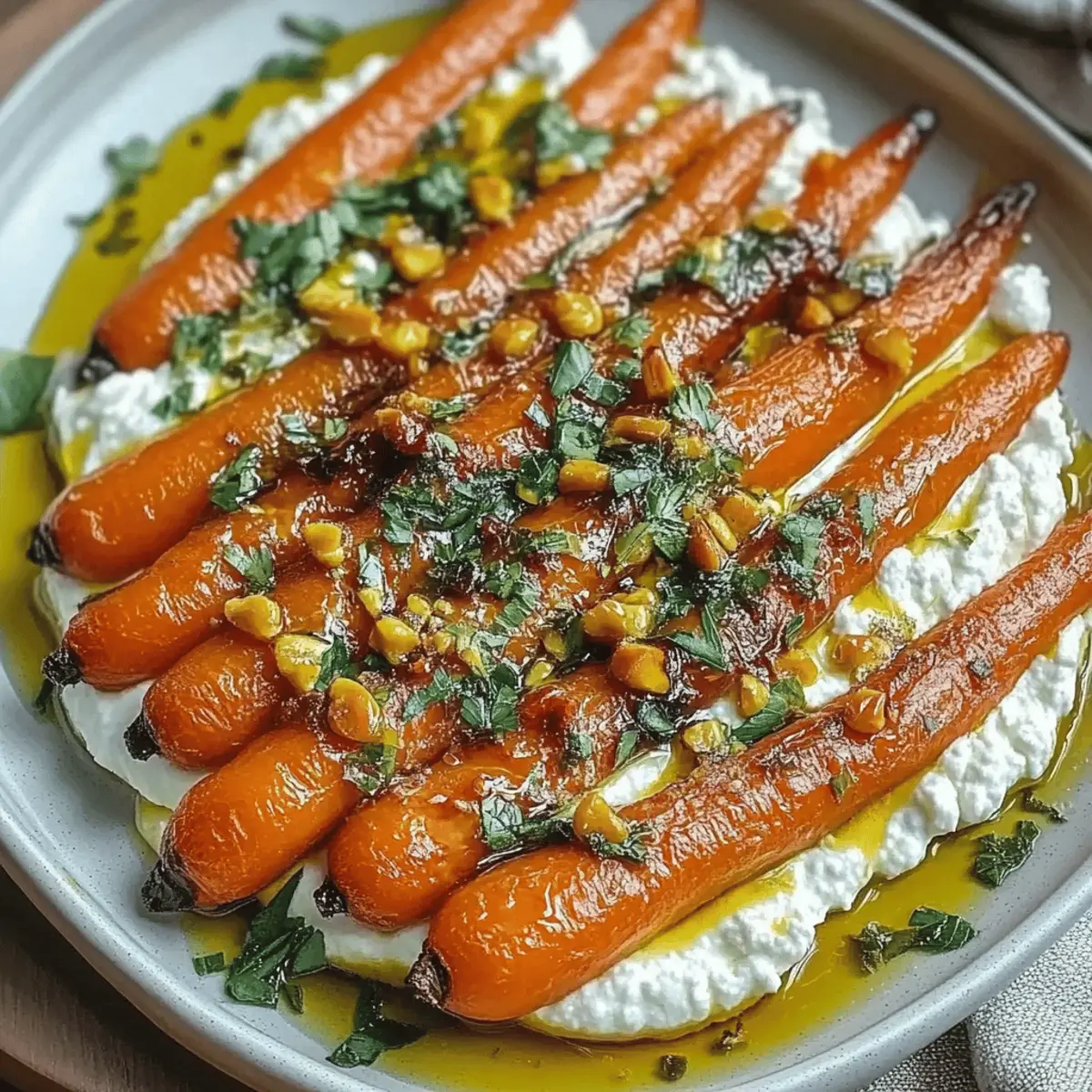 Roasted Carrots with Whipped Ricotta and Hot Honey