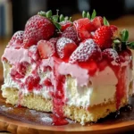 Strawberry Earthquake Cake