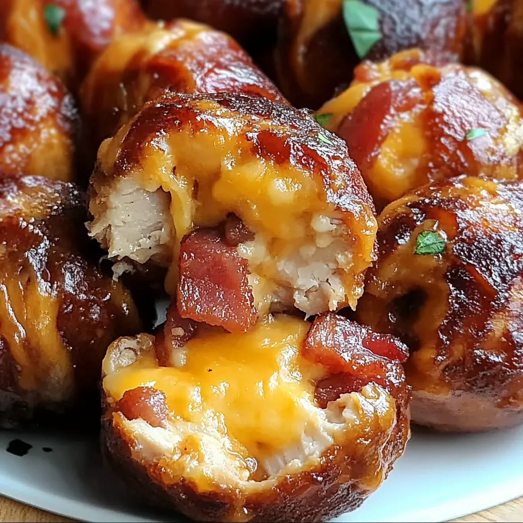 Grilled turkey bacon bites