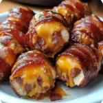 Bacon wrapped meatballs