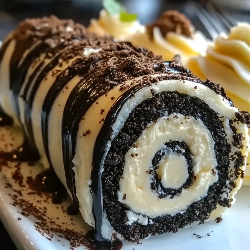 Oreo Cream Cheese Cheesecake Sushi Roll Dessert