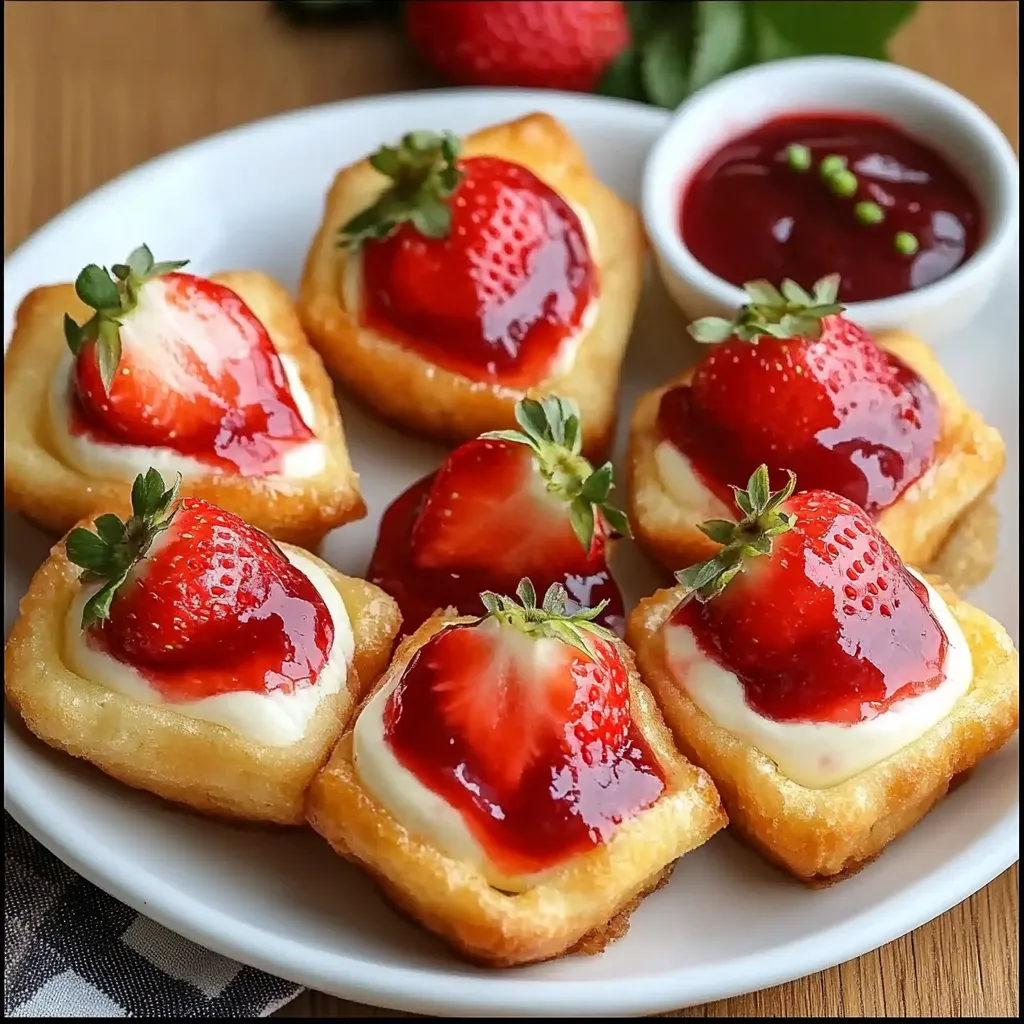 Fried strawberry cheesecake