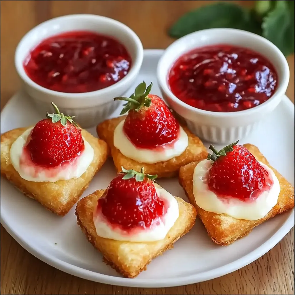 Crispy strawberry dessert