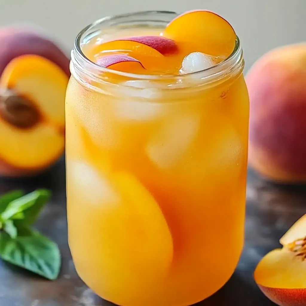 homemade peach lemonade