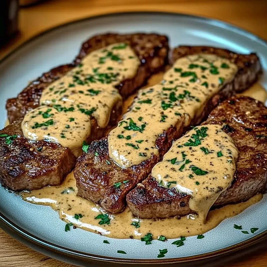 Garlic cream steak