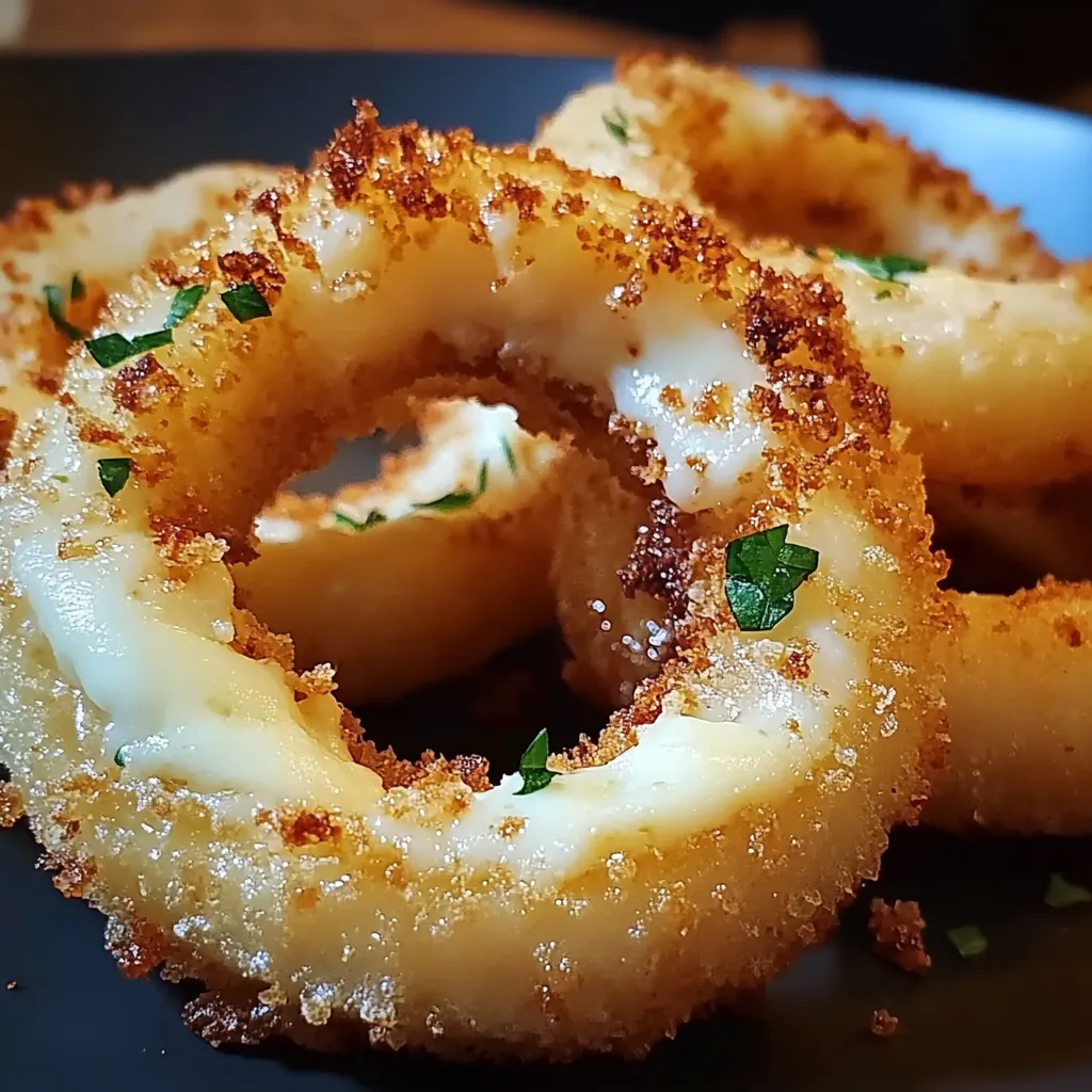 Fried cheese onion rings