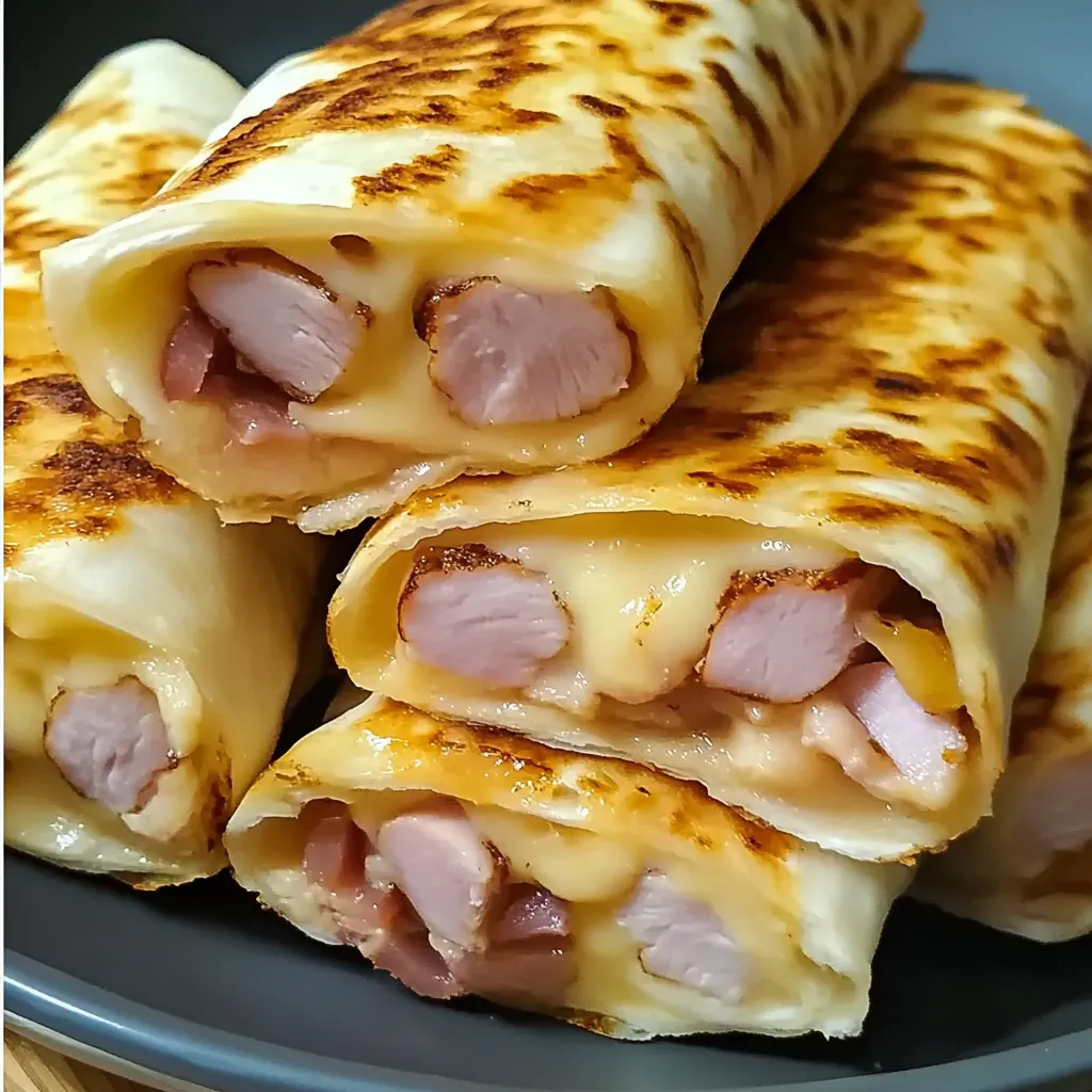 Air Fryer Chicken Ham Wraps