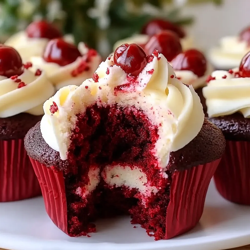red velvet swirl cupcakes