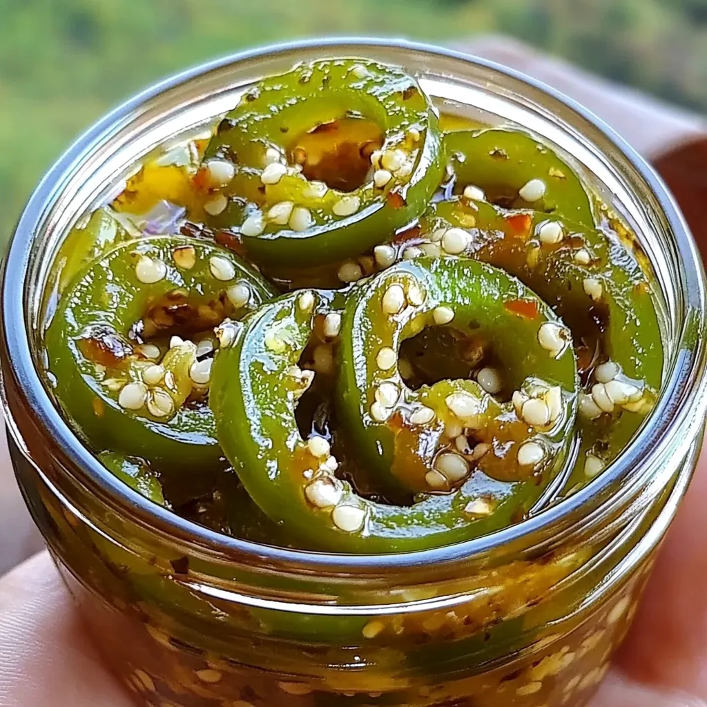 Sweet jalapeño pickles