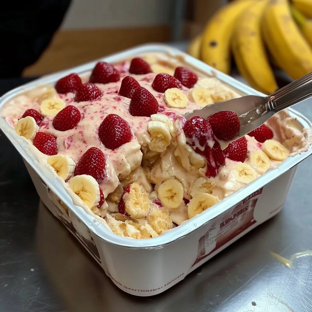 Strawberry banana trifle
