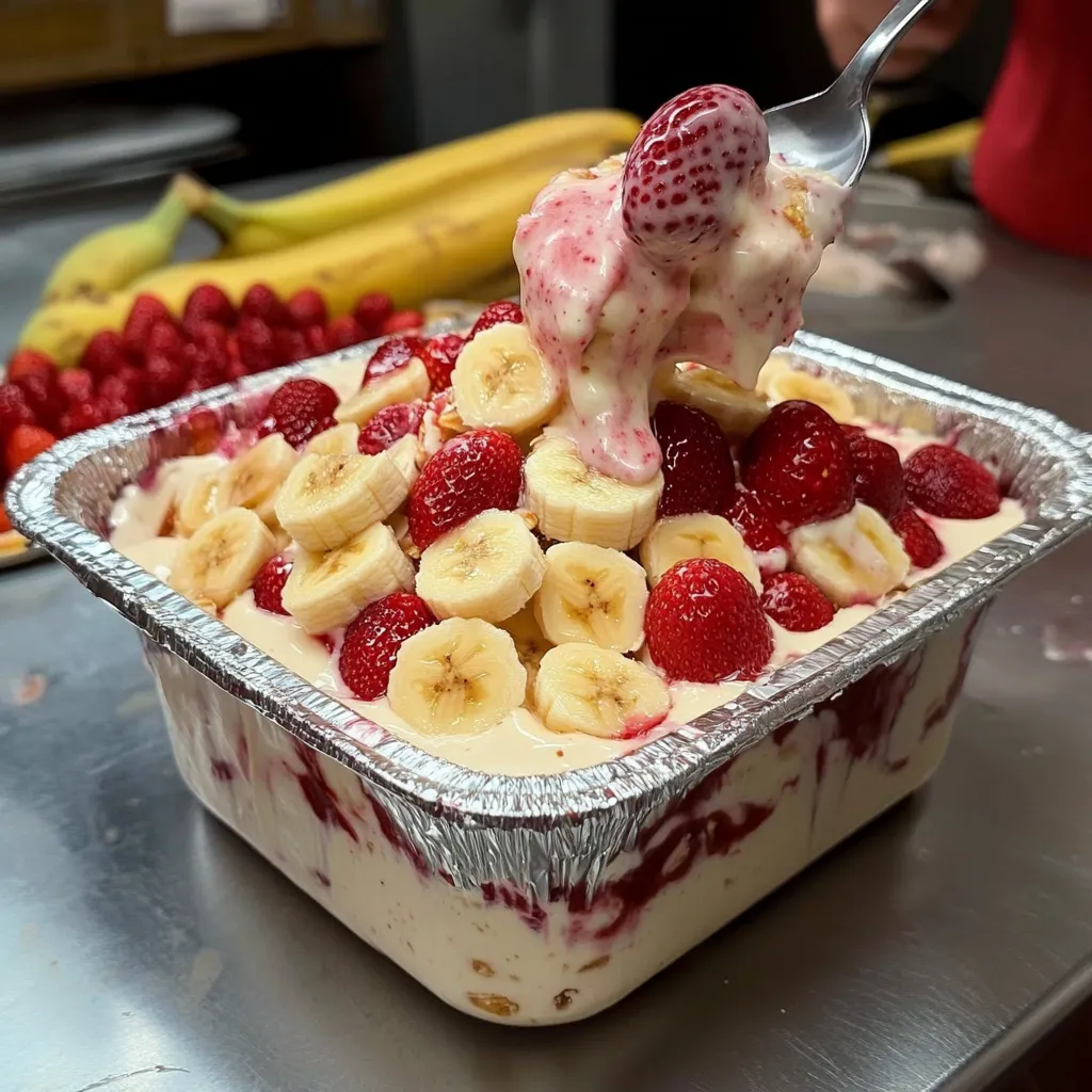 Strawberry Banana Pudding Delight