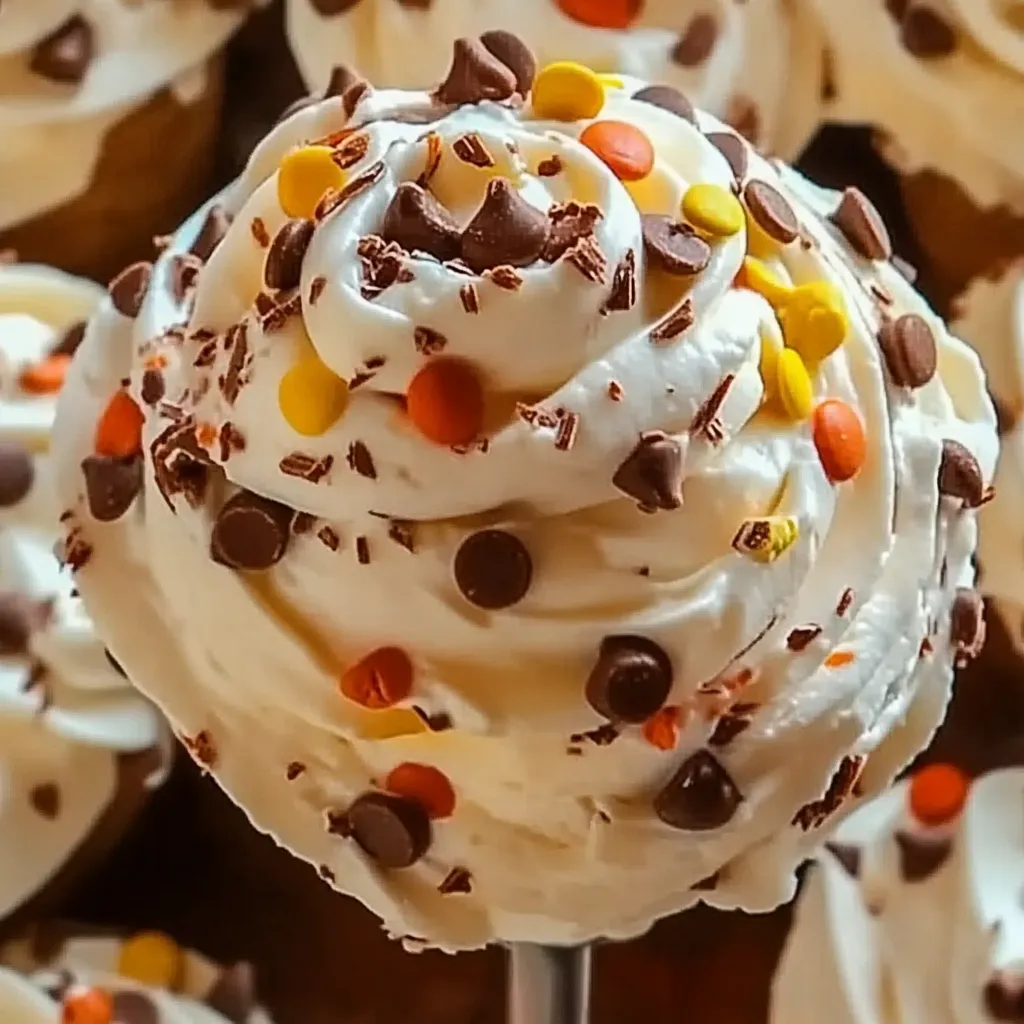 Reese's Swirl Cool Whip and Pudding Frosting