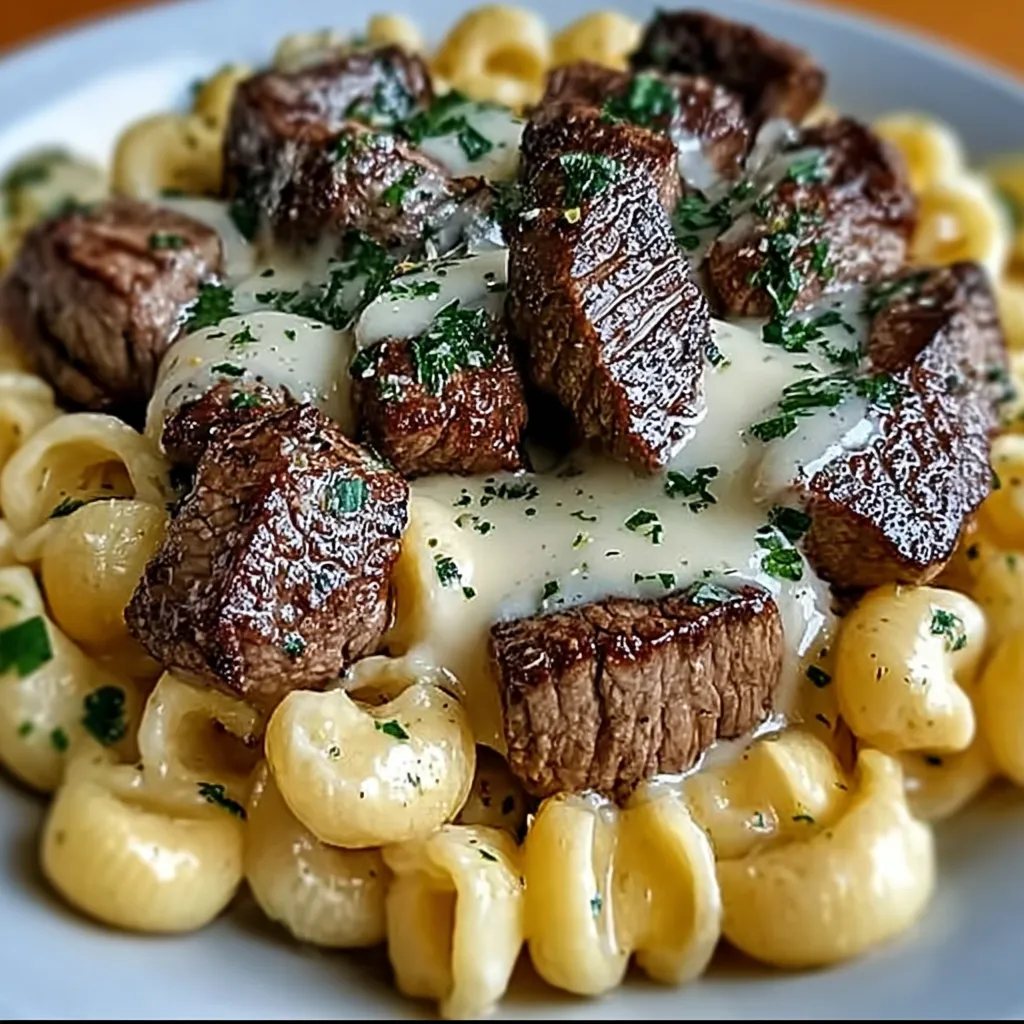 Garlic Butter Beef Steak & Pasta