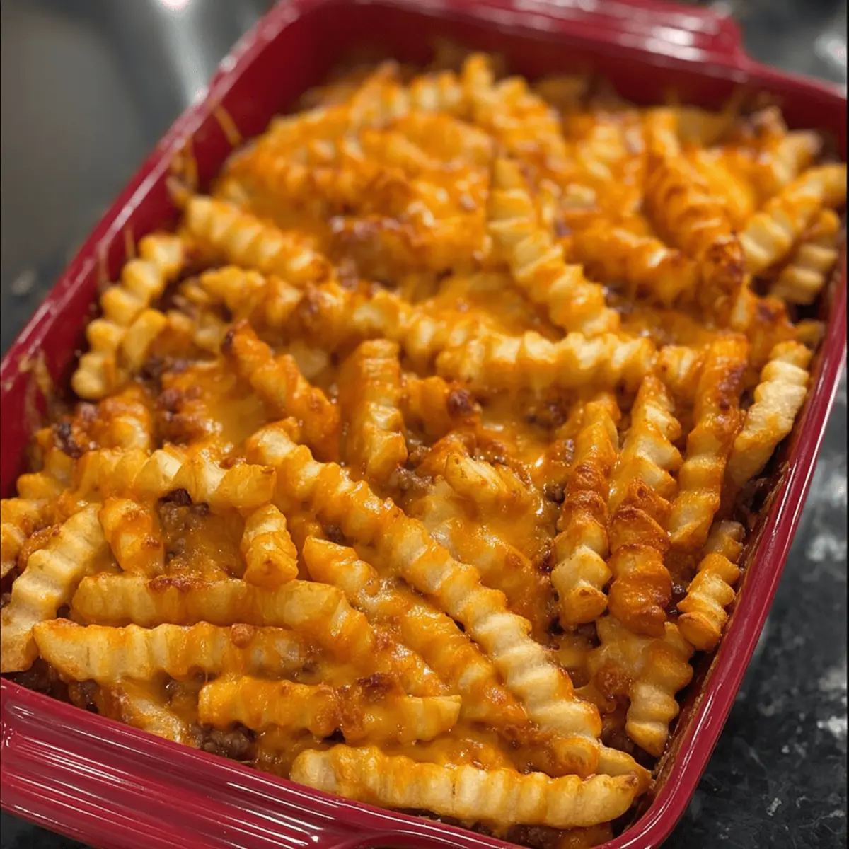 Cheeseburger French Fry Casserole