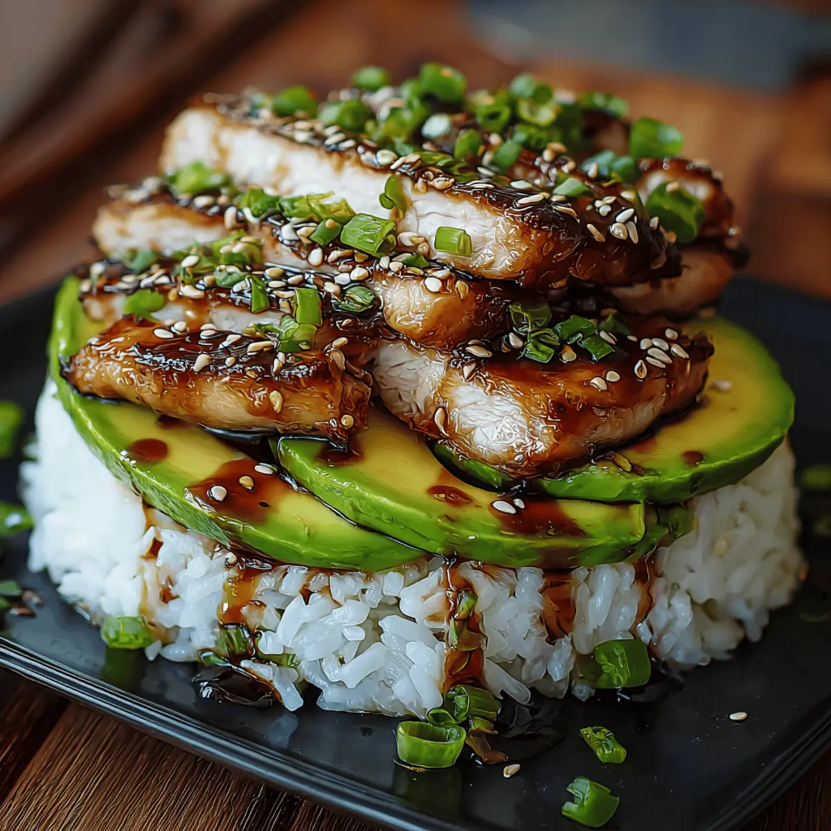 Teriyaki Chicken Avocado Rice