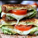 Avocado, Mozzarella, and Tomato Grilled Cheese
