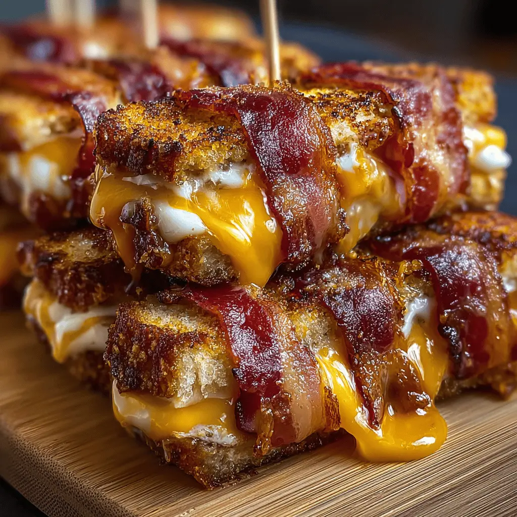 Bacon-Wrapped Grilled Cheese Fingers