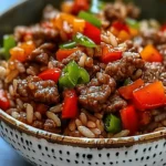 Beef and Pepper Rice Bowl