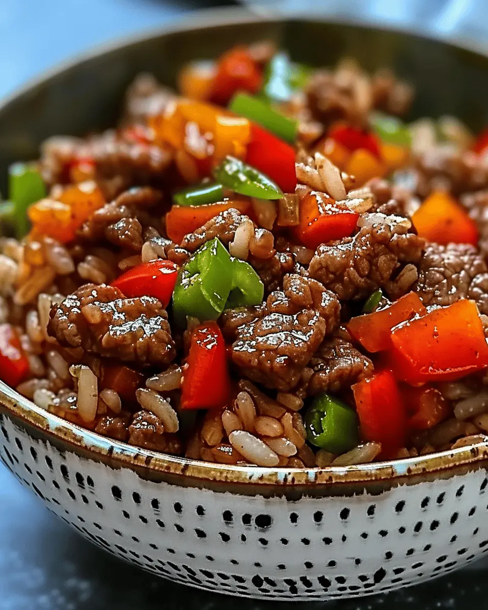Beef and Pepper Rice Bowl