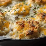 Biscuits Gravy Hashbrown Bake