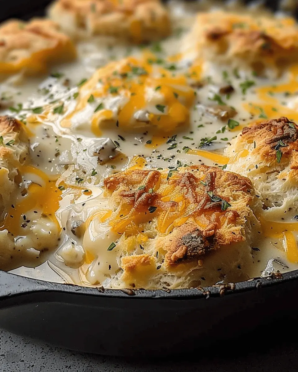 Biscuits Gravy Hashbrown Bake