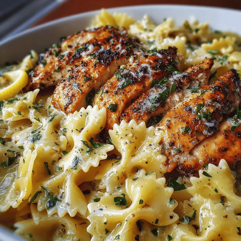 Bowtie Pasta Lemon Garlic Chicken