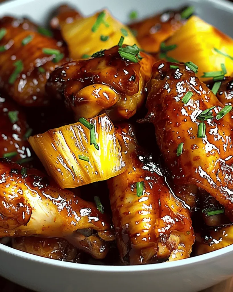 Brown Sugar Pineapple Wings Chicken