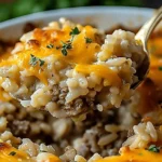 Cheesy Ground Beef Rice Casserole