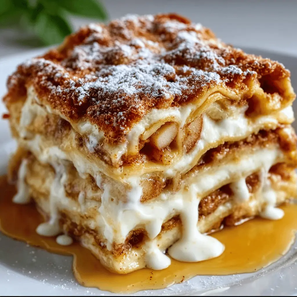 Cinnamon Roll Apple Lasagna