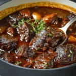Classic French Beef Bourguignon in Red Wine Sauce