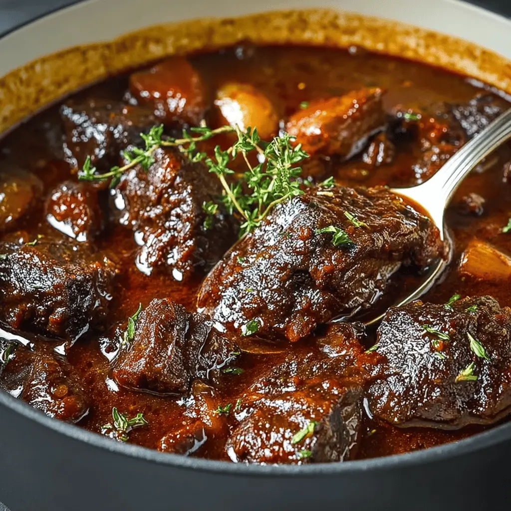 Classic French Beef Bourguignon in Red Wine Sauce