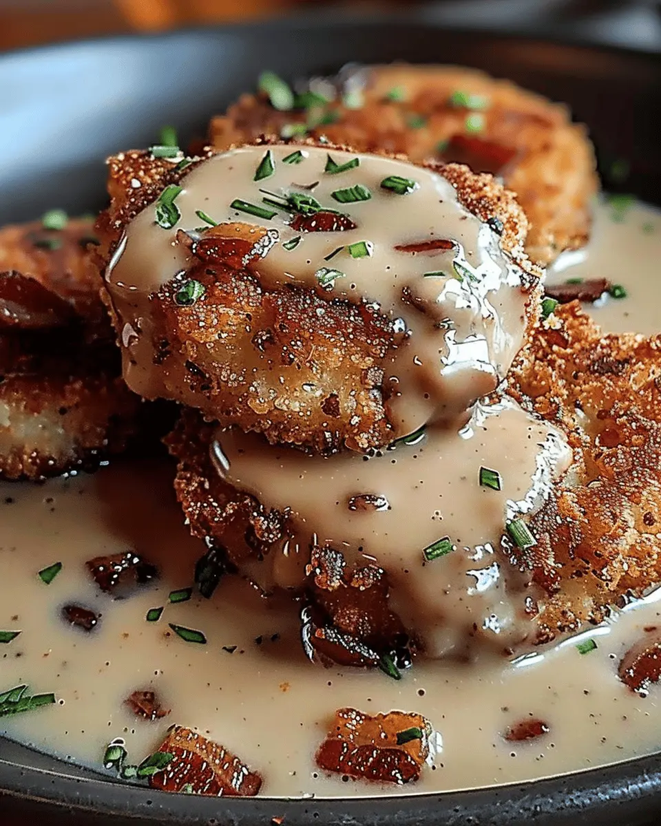 Country Fried Pork Bacon Gravy