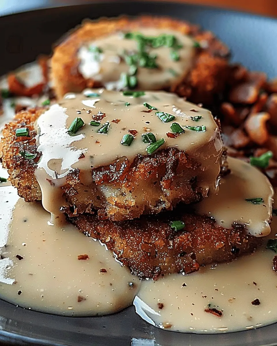 Country Fried Pork Bacon Gravy