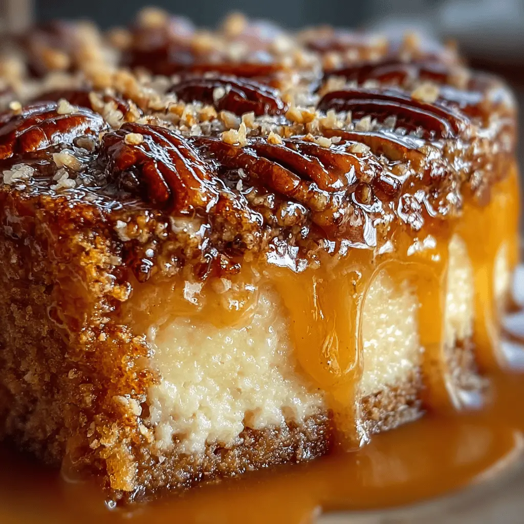 crème brûlée caramel pecan cake
