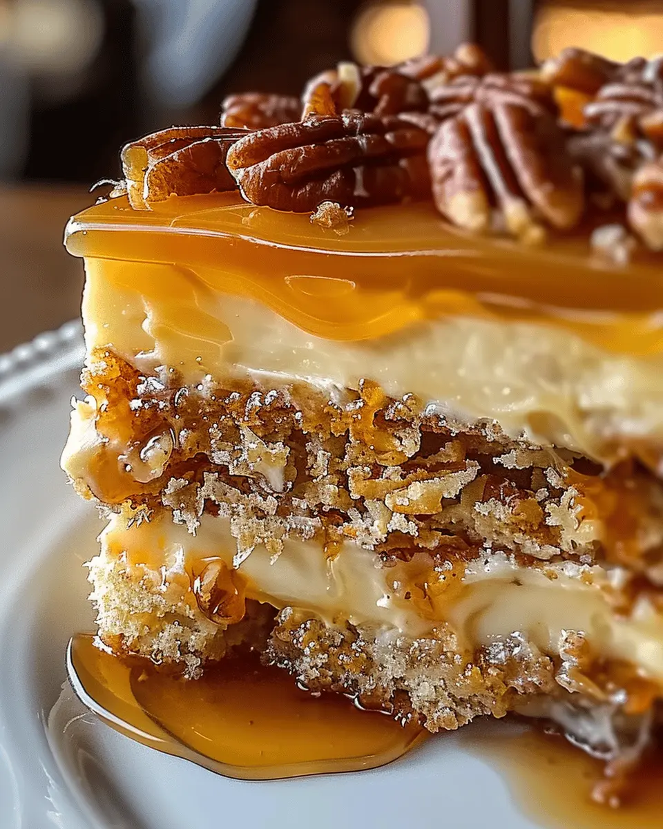 Crème Brûlée Caramel Pecan Cake