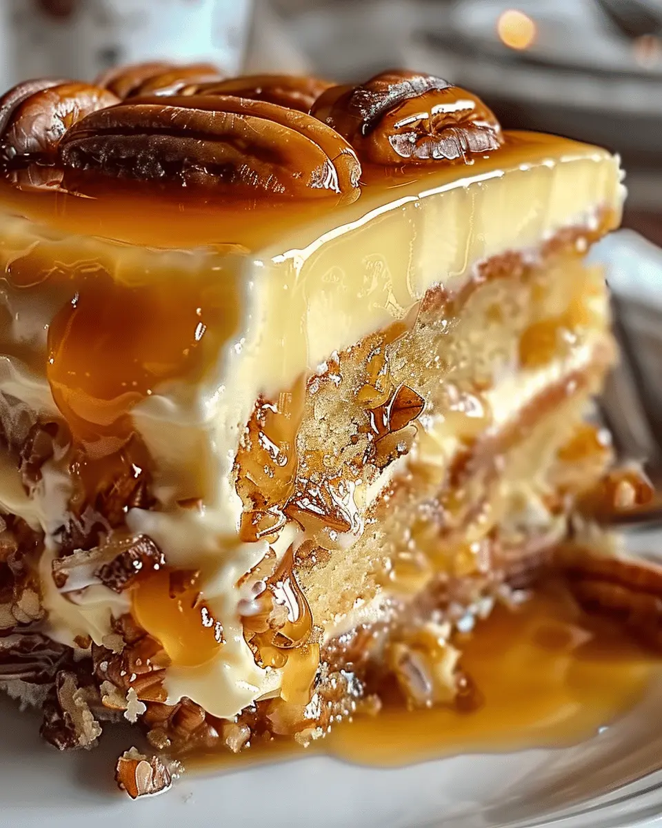 Crème Brûlée Caramel Pecan Cake