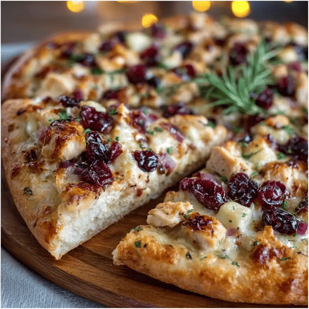 Cranberry Chicken Brie Pizza