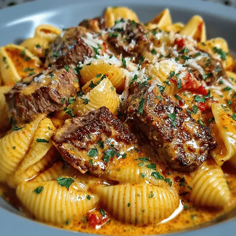 Creamy Paprika Steak Shells