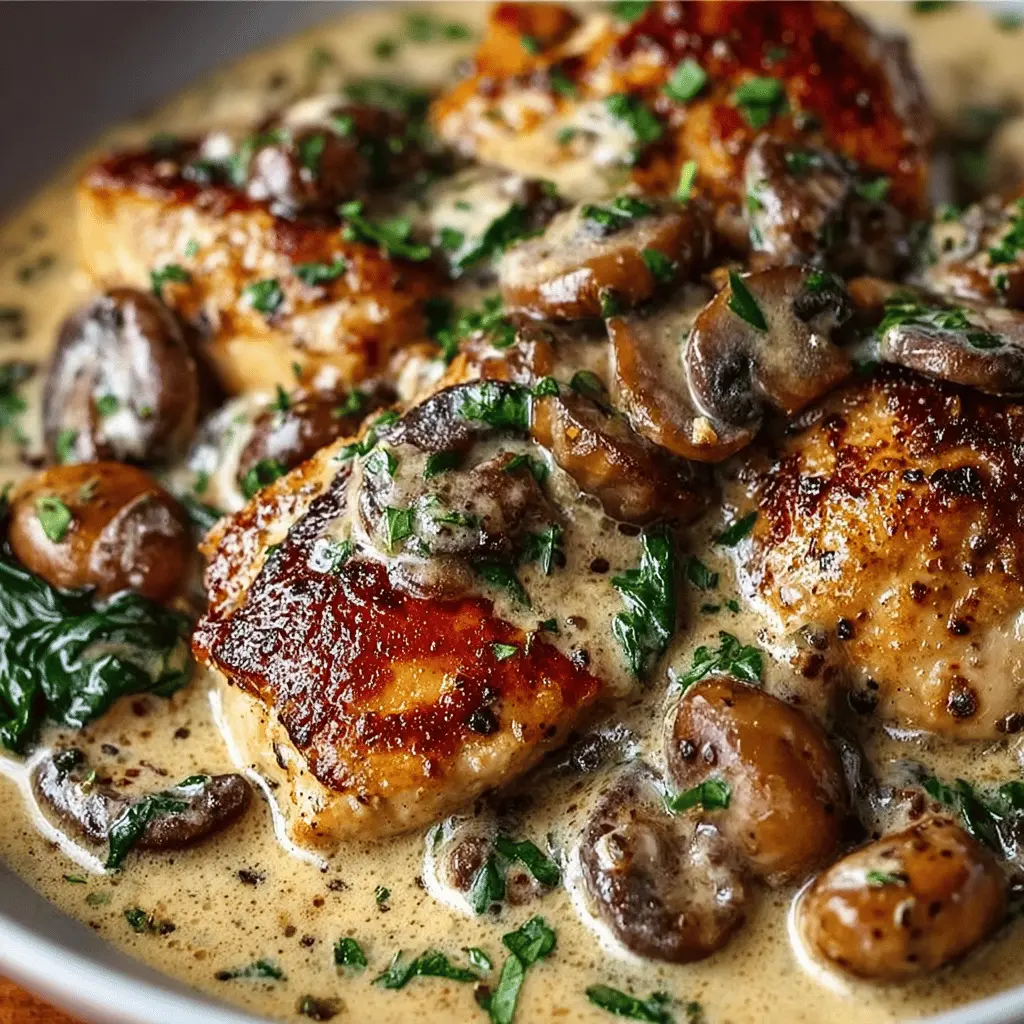 Dijon Mushroom Cream Chicken