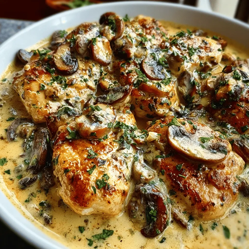 Dijon Mushroom Cream Chicken
