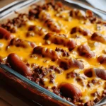 Fully Loaded Classic Chili Cheese Dog Casserole