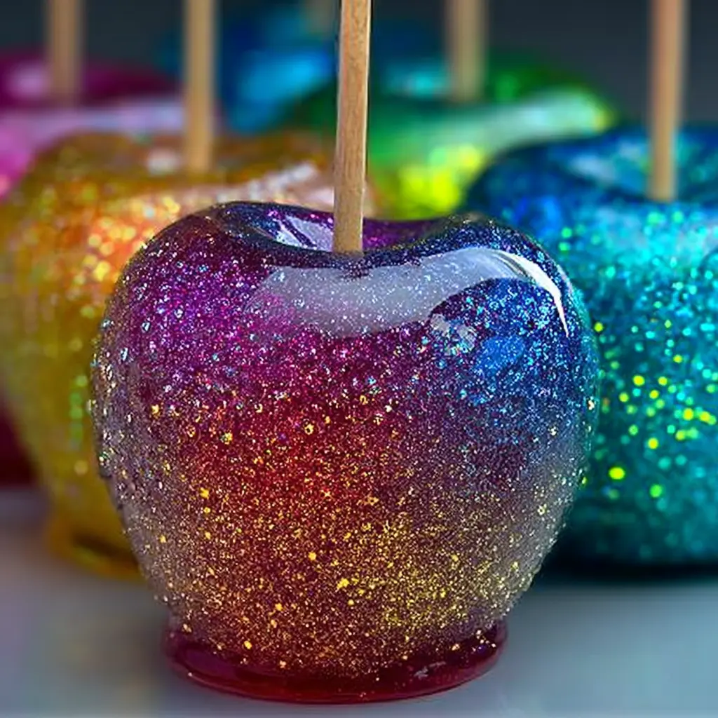 Glow in the Dark Jolly Rancher Candy Apples