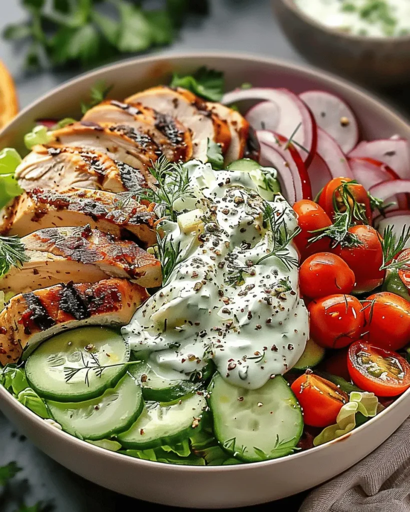 Greek Chicken Salad Bowl Recipe