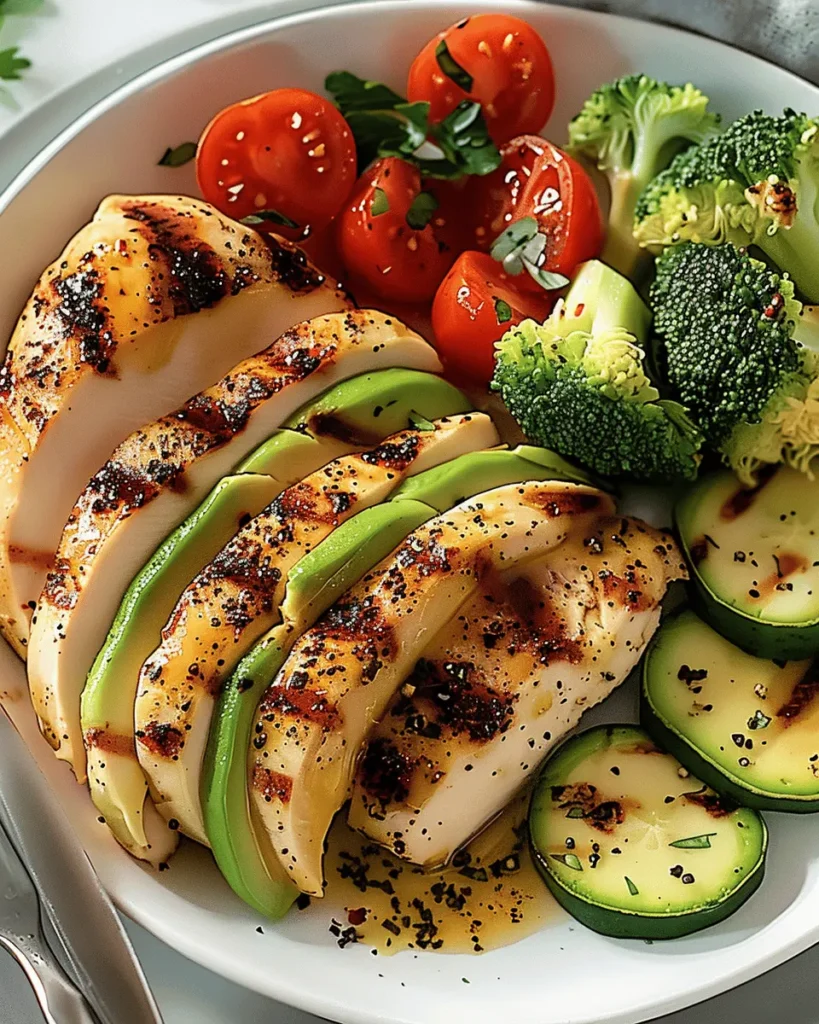 Grilled Chicken with Avocado & Veggies