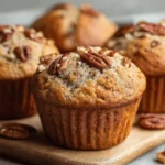 Healthy Pecan Greek Yogurt Banana Bread Muffins