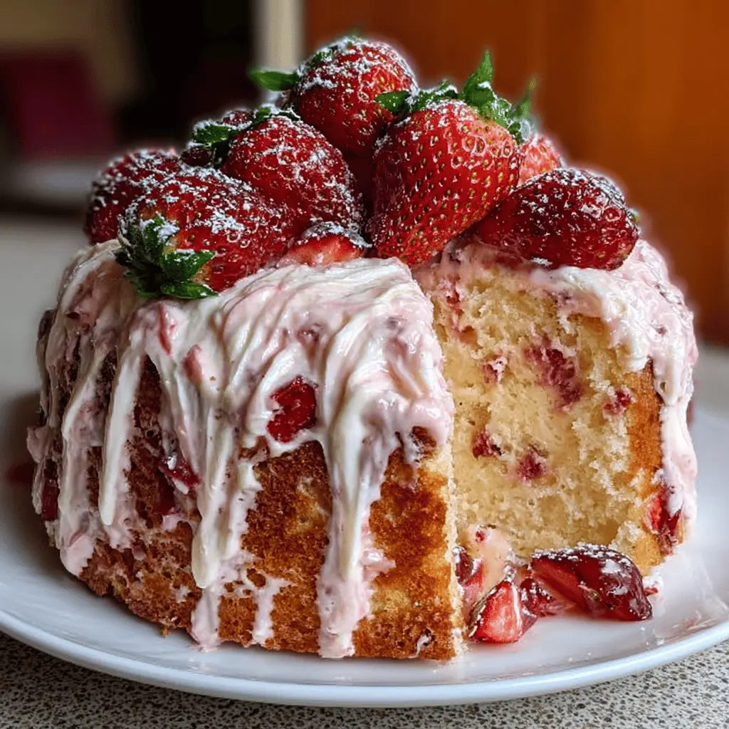 Homemade Strawberry Italian Cream Pound Cake