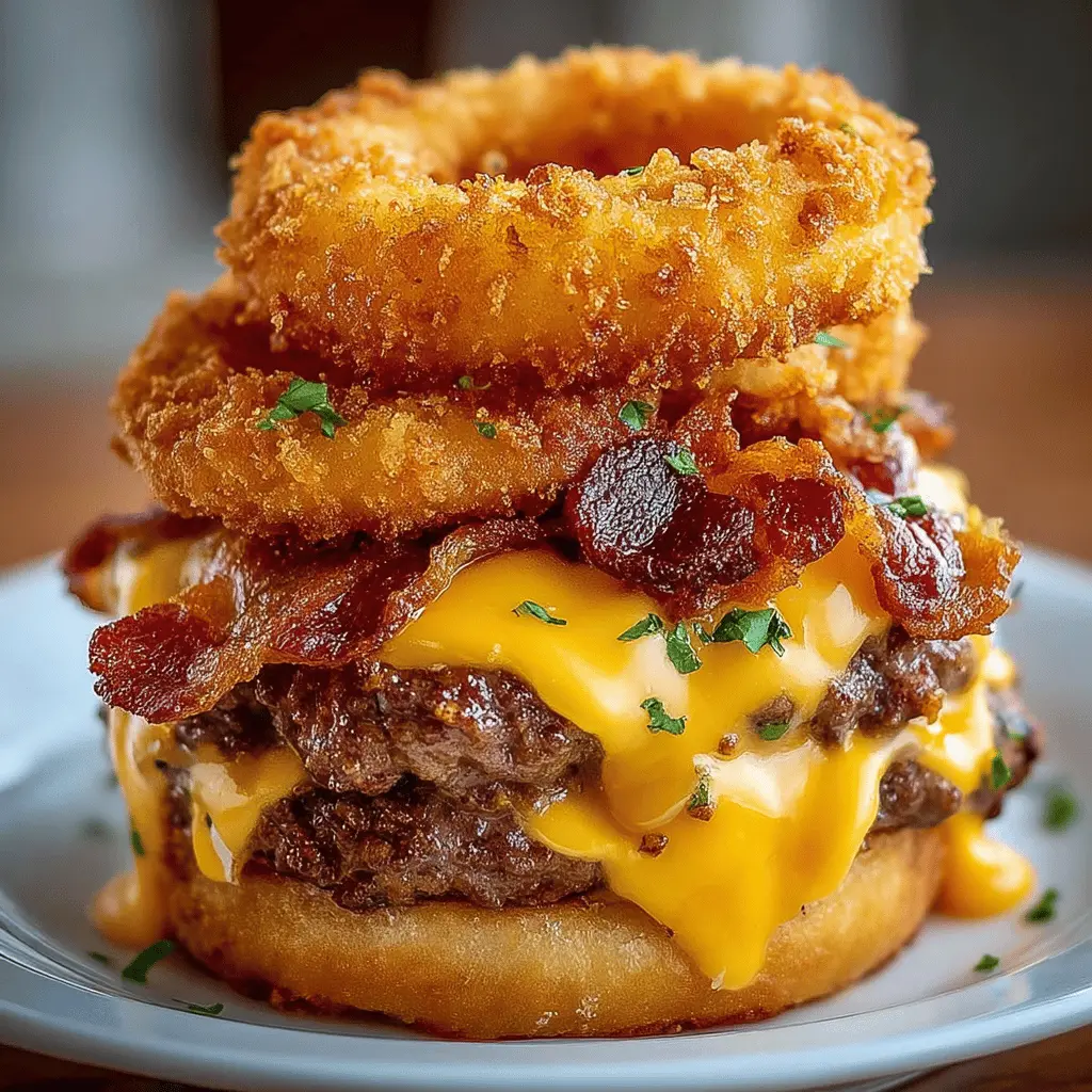 Loaded Bacon Cheeseburger Onion Rings